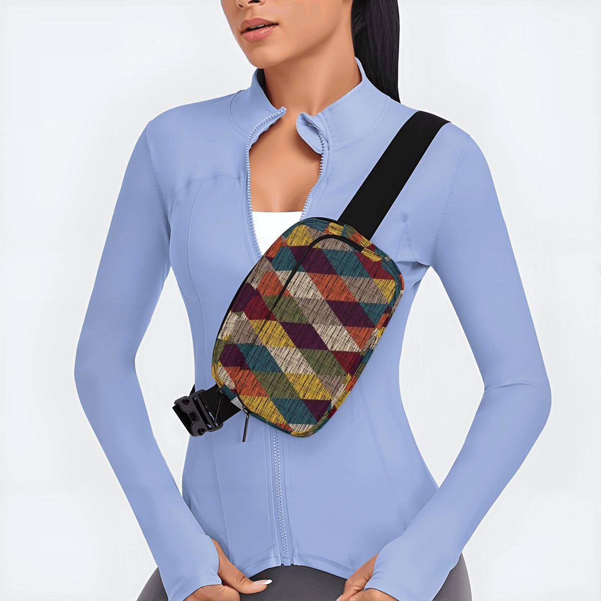 60s Retro Diamond Print Fanny Pack – Everyday Waist & Crossbody Bag
