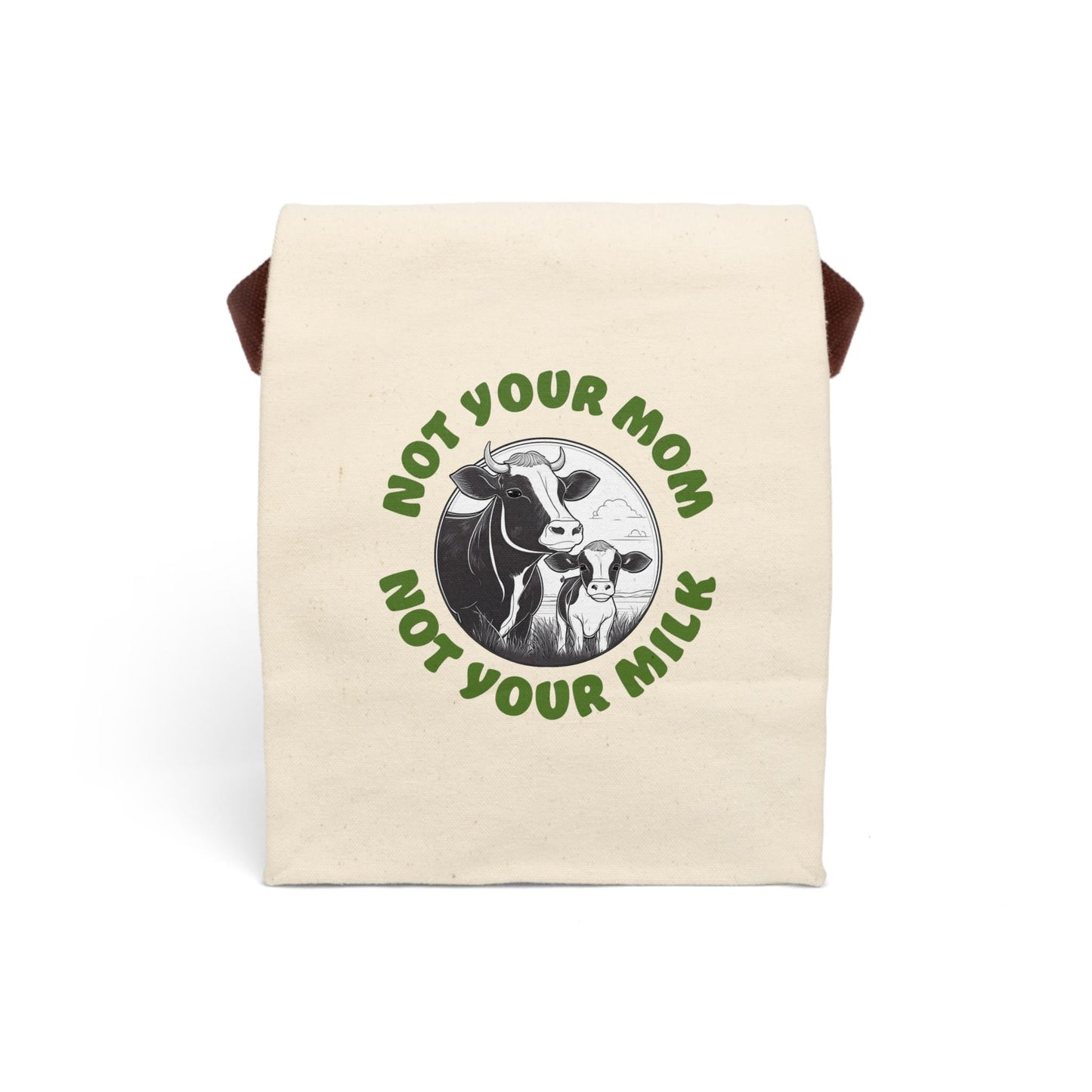 Eco-Friendly Cotton Canvas Lunch Bag: Vegan Animal Activists Reusable Tote