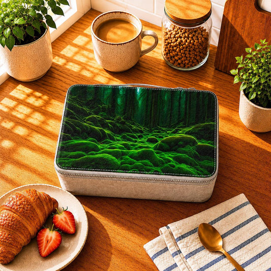 Mystic Forest Paper Lunch Box: Reusable Sustainable Vegan Food Storage
