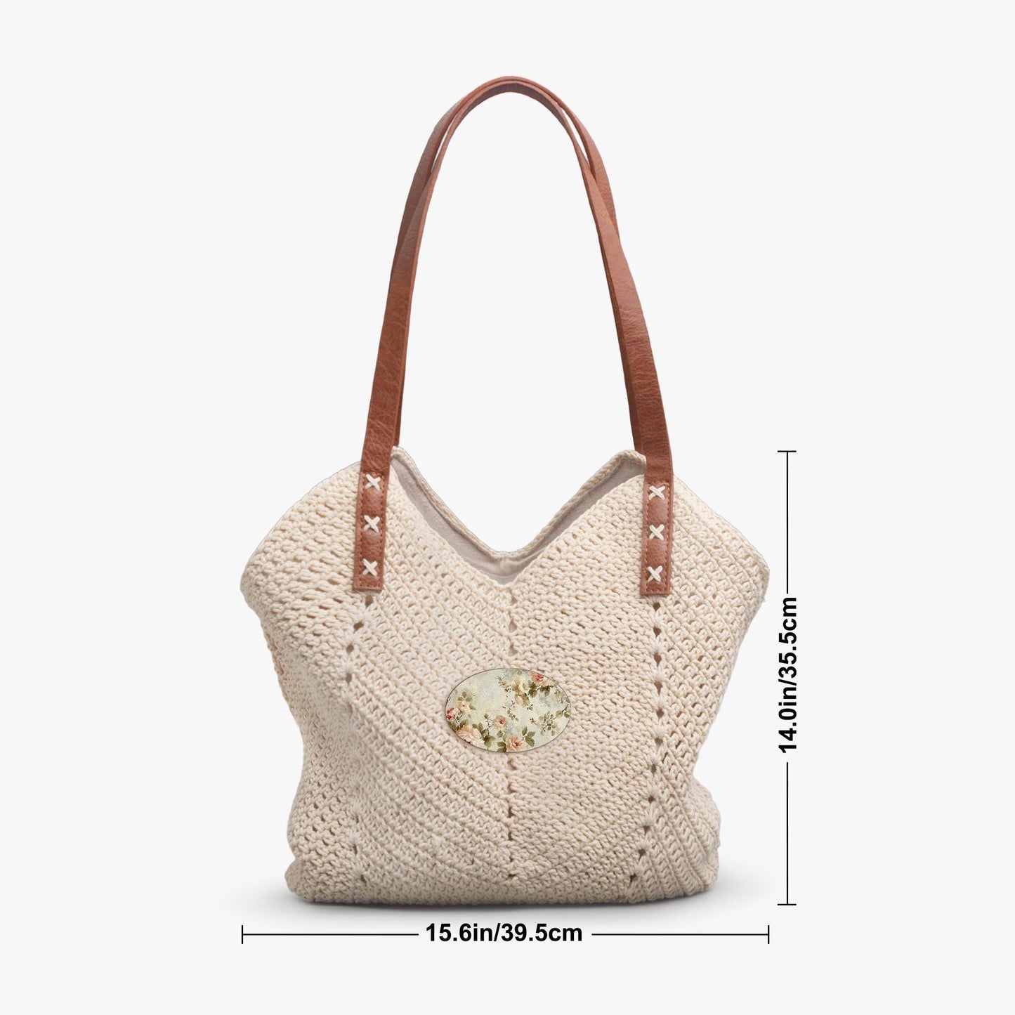 Boho Straw Shoulder Bag – Lightweight Woven Summer Handbag