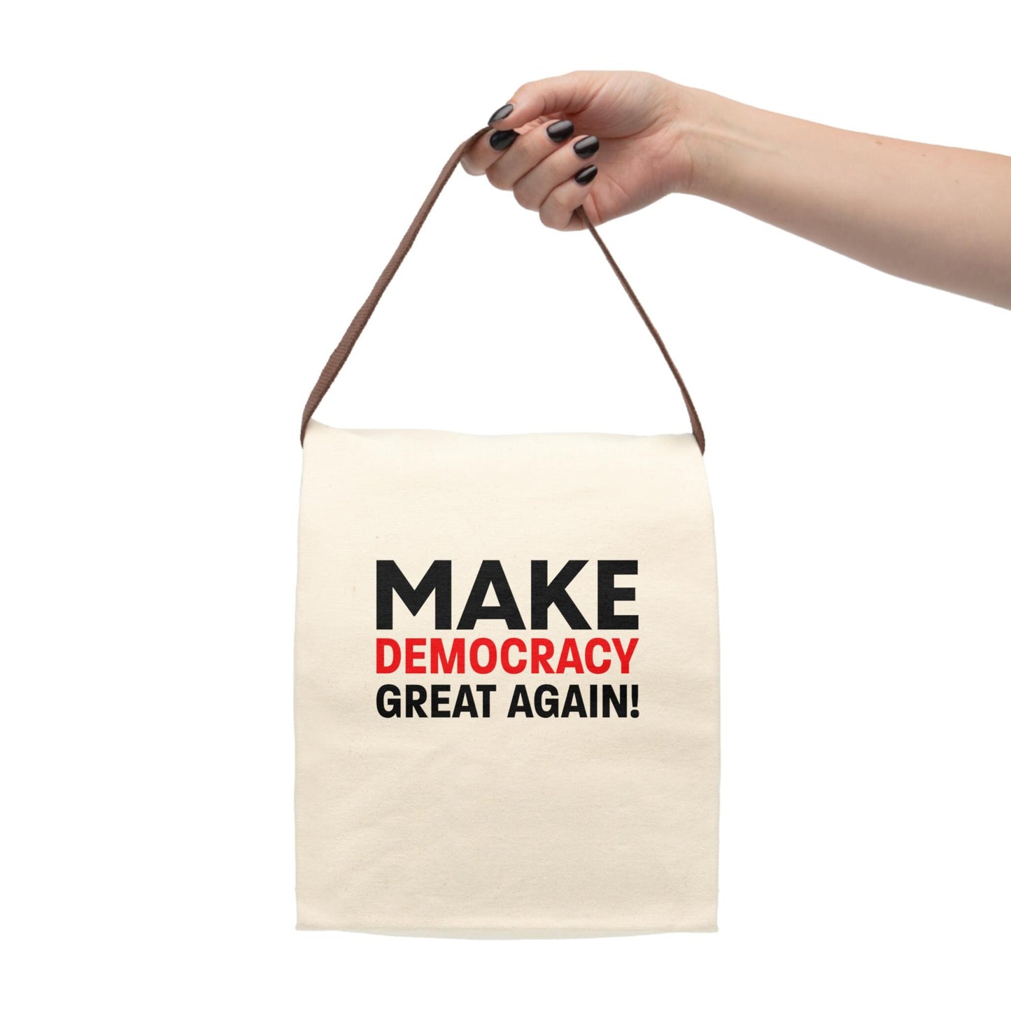 Sarcastic Political Cotton Lunch Bag with Handle – Eco Lunch Tote Activists Gift