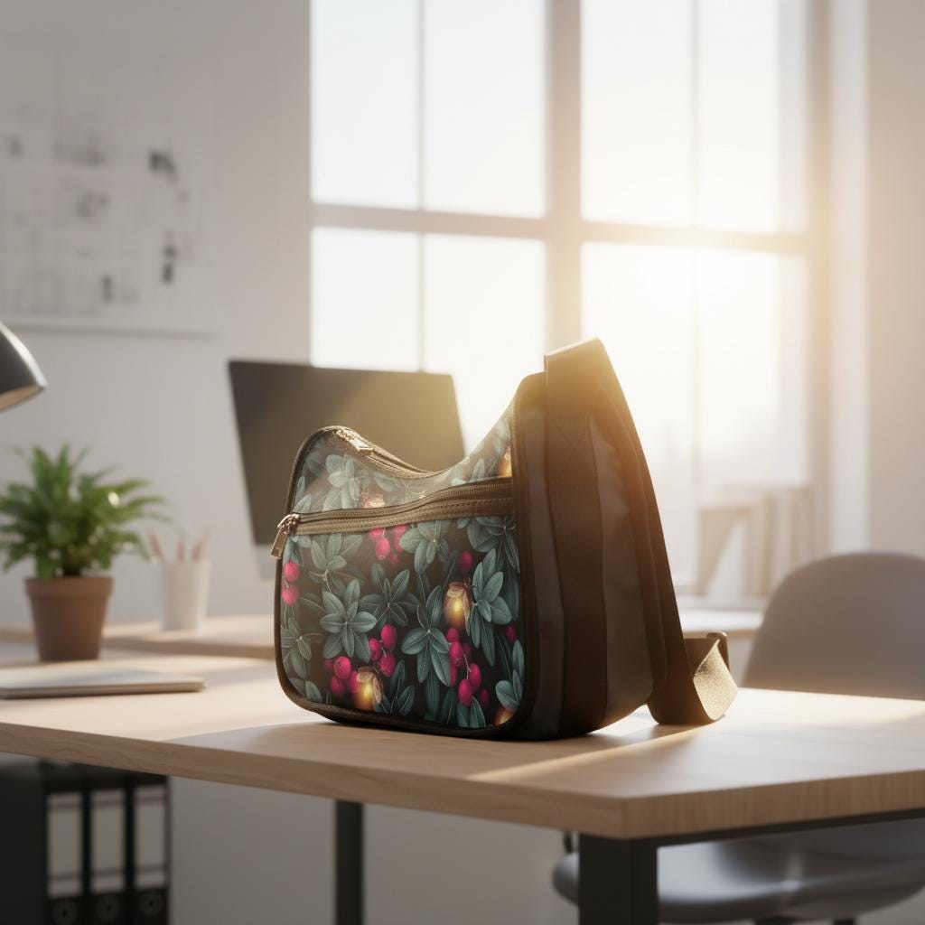 Dark Academia Forest Fireflies Shoulder Bag – Gothic Oxford Fabric Hobo Bag