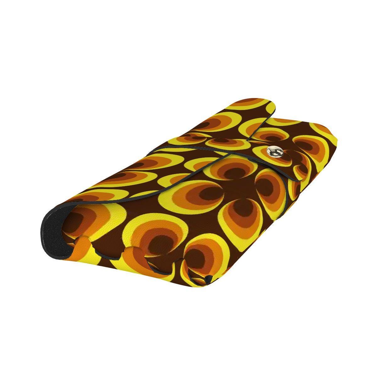 Retro 70s Eyeglass Soft Case – Vintage Faux-Leather Sunglasses Holder Pouch