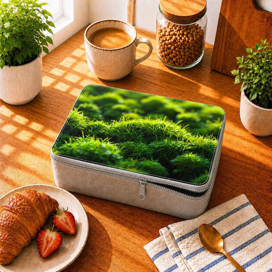 Mossy Forest Floor Paper Lunch Box: Reusable School Work Picnic Travel Food Bag