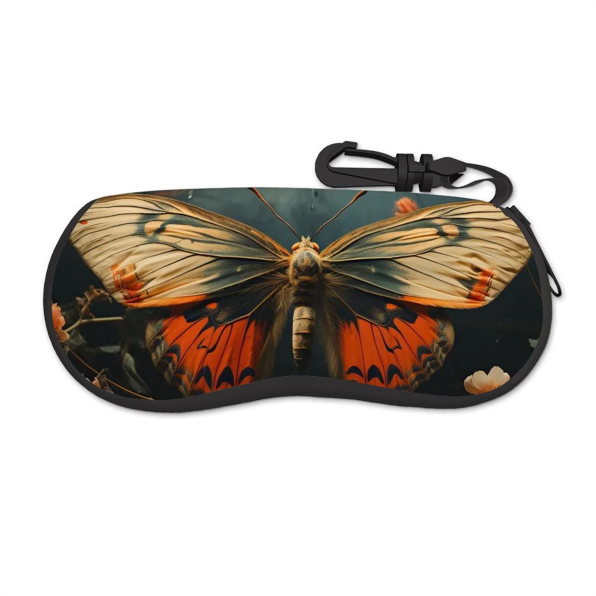 Boho Butterfly Eyeglasses Soft Case – Dark Academia Sunglasses Zipper Pouch