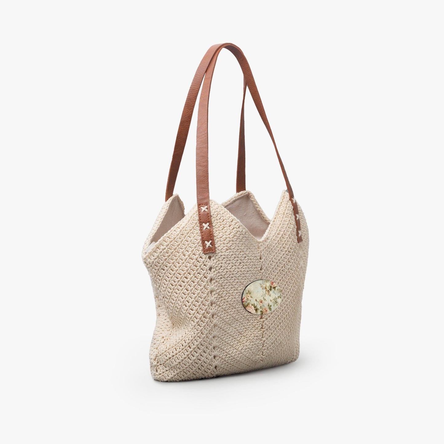 Boho Straw Shoulder Bag – Lightweight Woven Summer Handbag