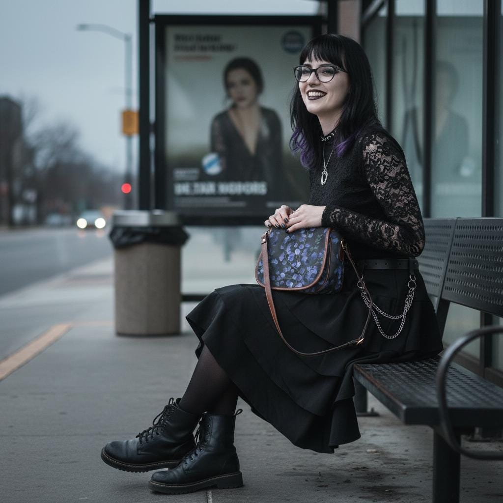 Bolso de montar de eucalipto nocturno – bandolera vintage de estilo dark academia