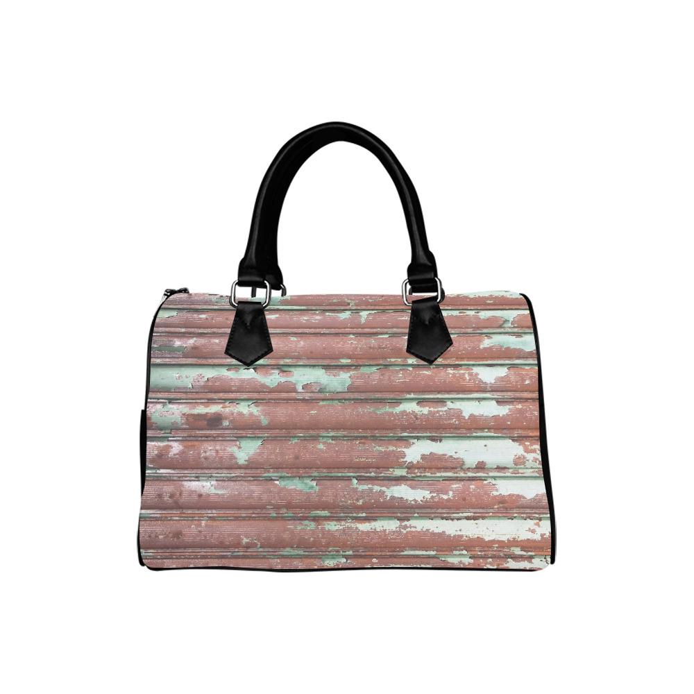 Whimsy Grunge Alternative Barrel Type Handbag – Peeling Paint Look Bag