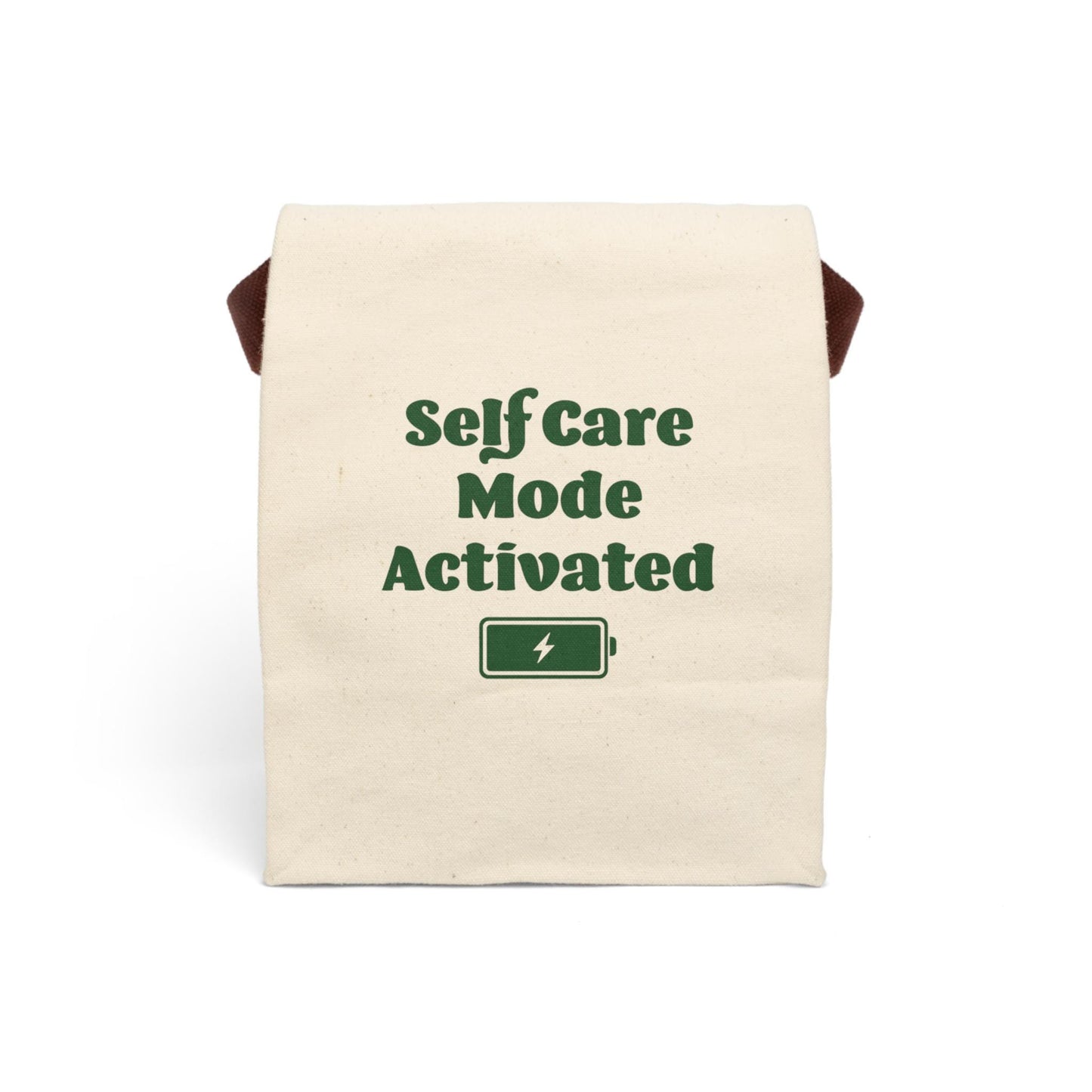 Self-Care Canvas Lunch Bag: Eco-Friendly Reusable Lunchbox, Wellness Gift