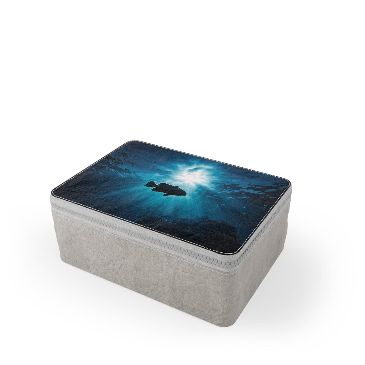 Underwater Eco Paper Lunch Box: Sea Fish Deep Blue Reusable Food Storage
