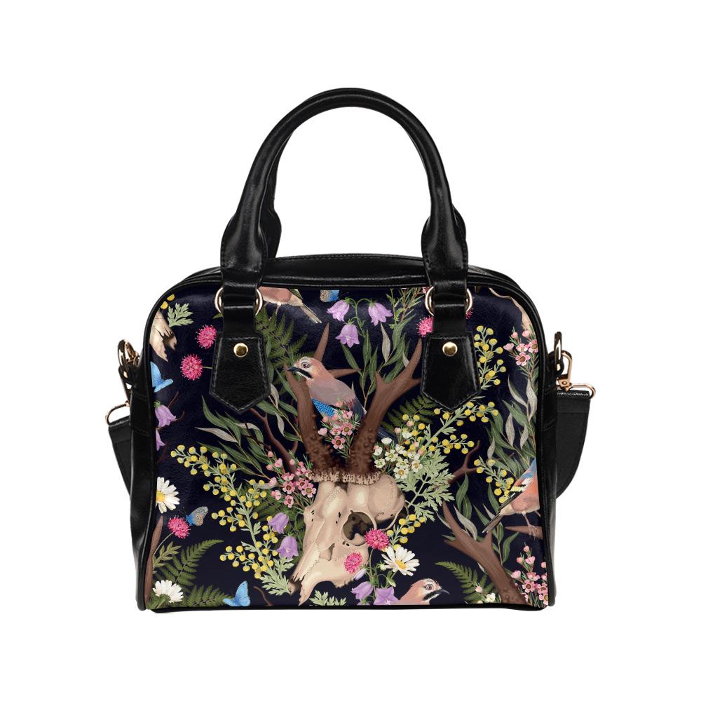 Dark Academia Shoulder Handbag – Vintage Style Vegan PU Leather Handbag