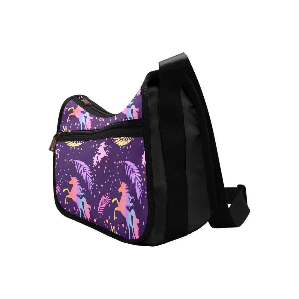 Purple Black Unicorn Shoulder Bag – Fairycore Oxford Fabric Hobo Bag