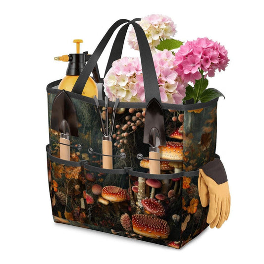 Mushroom Forest Gardening Tool Organizer Bag – Dark Academia Toadstool Tote
