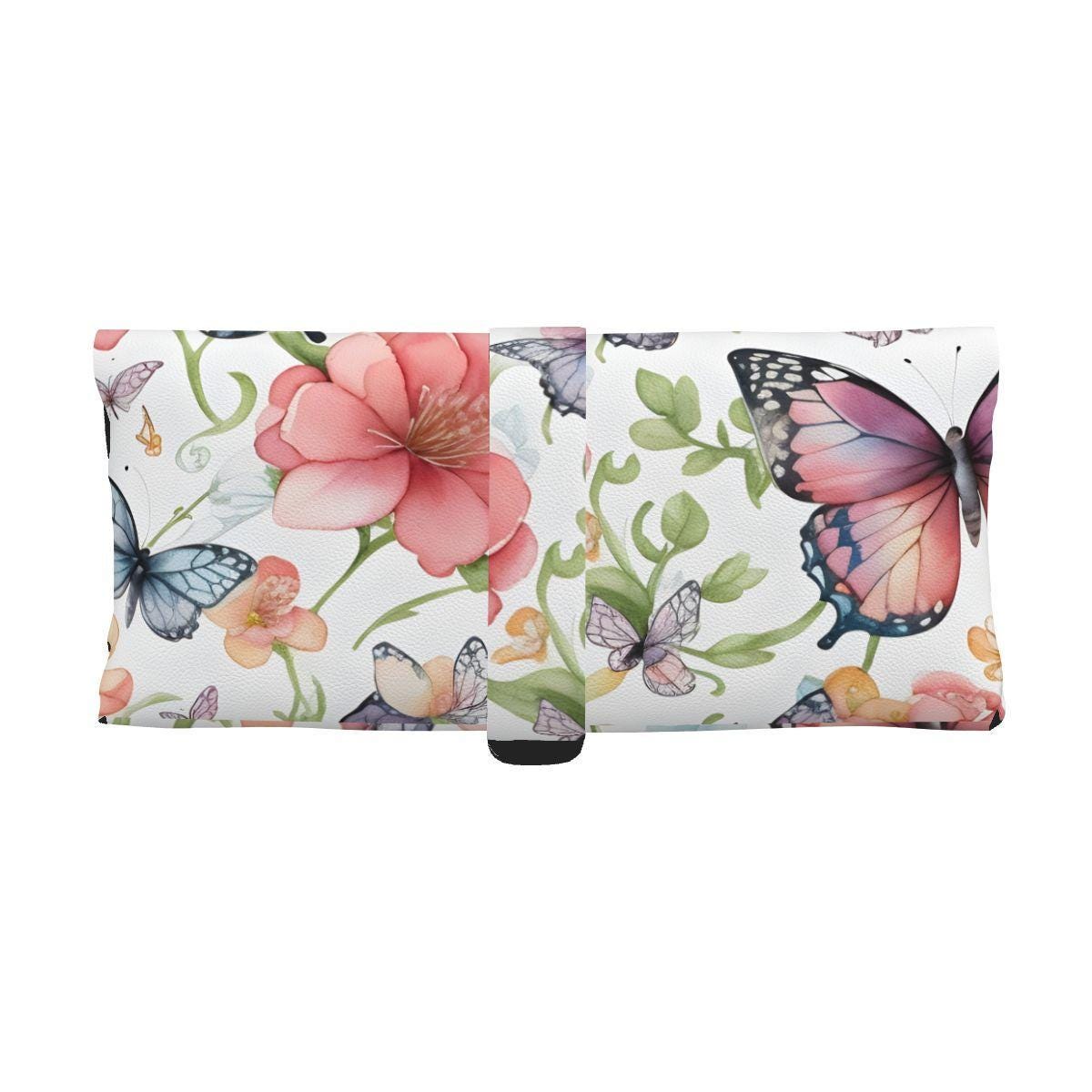 Butterflies Eyeglass Soft Case – Colorful Faux-Leather Sunglasses Holder Pouch