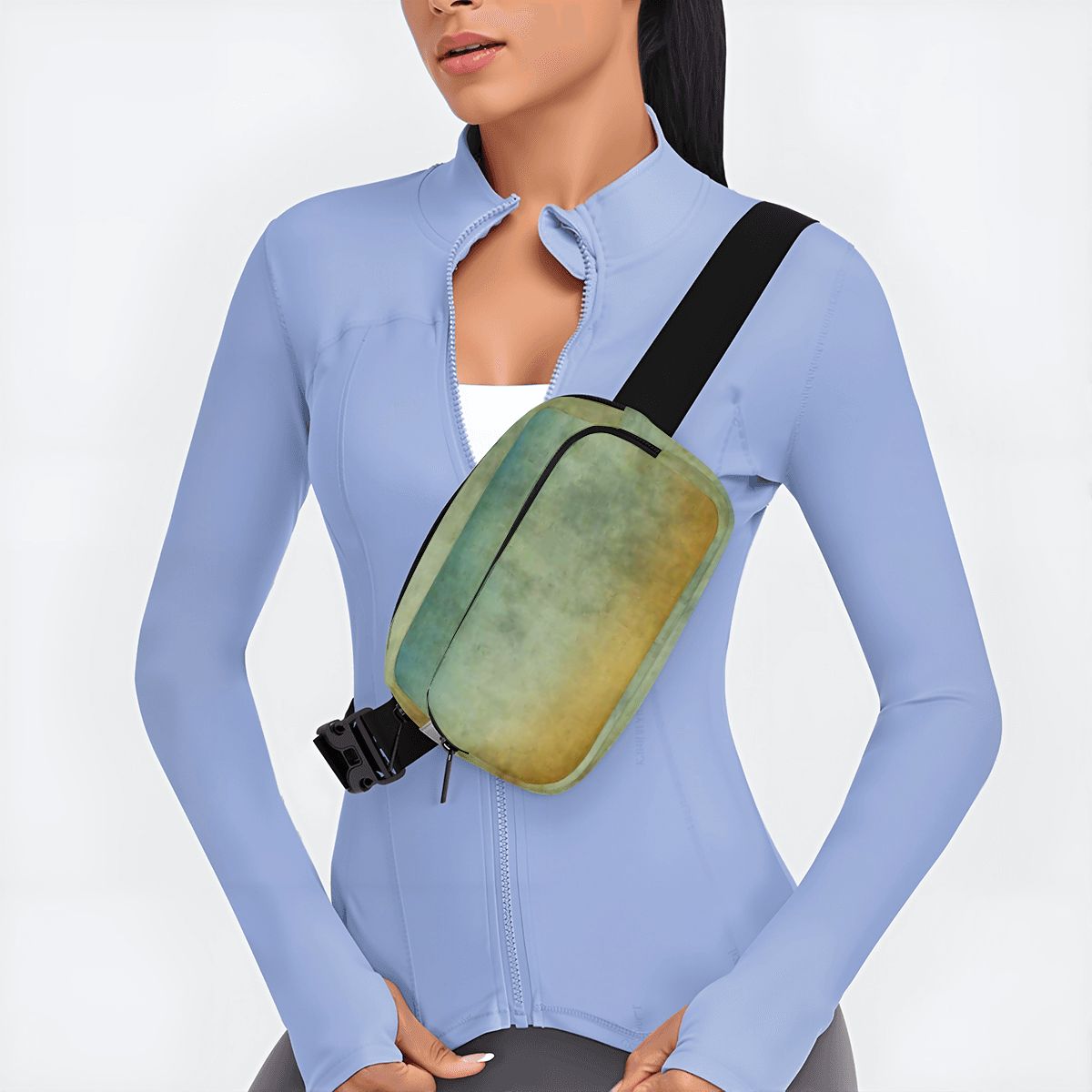 Grunge Ombre Fanny Pack – Adjustable Waist & Crossbody Bag