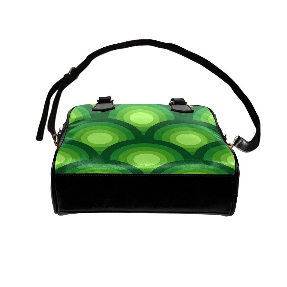 Retro 70s Peacock Eye Shoulder Handbag – Midcentury Modern Style