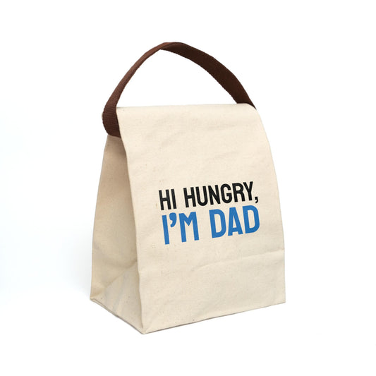 Funny "Hi Hungry I'm Dad" Canvas Lunch Bag, Father's Day Xmas Gift for Him