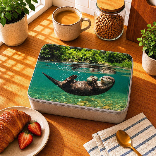 Reusable River Otter Bento Box – Eco Food Container, School Work Lunch Box