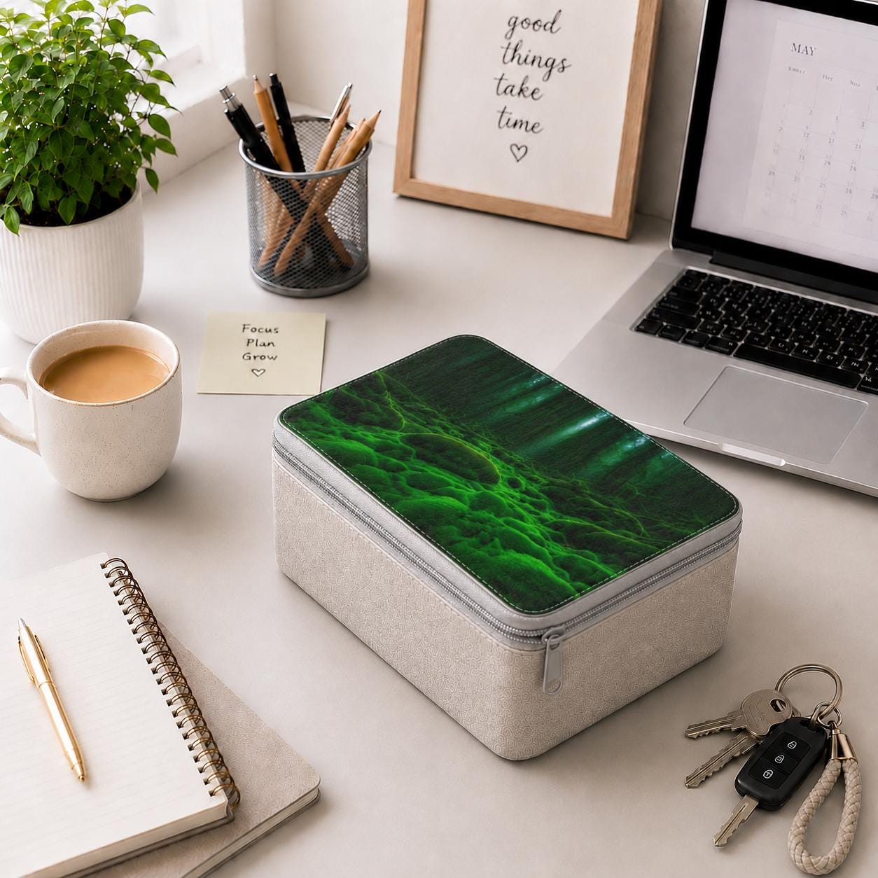 Mystic Forest Paper Lunch Box: Reusable Sustainable Vegan Food Storage