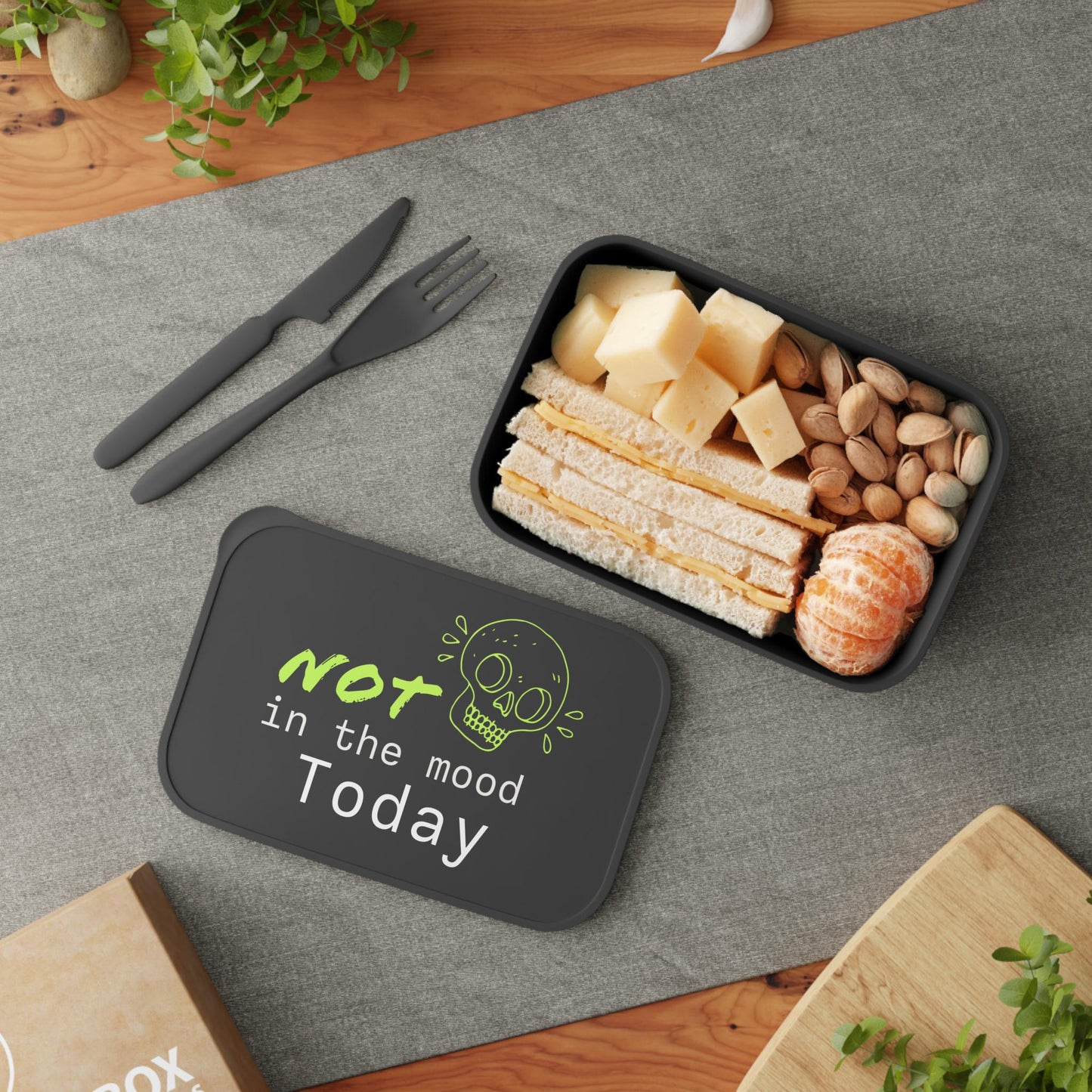 Eco Bioplastic Bento Box: Reusable Lunch Box with Utensils