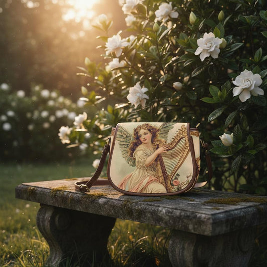 Baroque Angel Vintage Saddle Bag - Vintage Style Crossbody Handbag