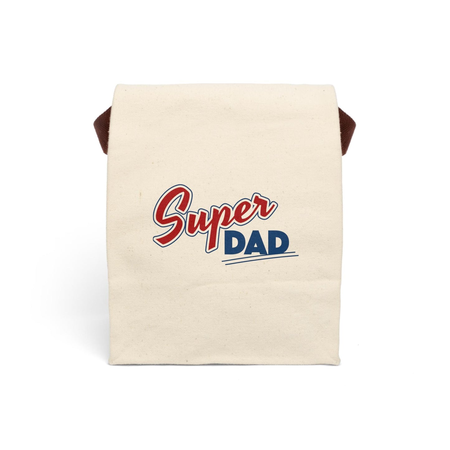 Super Dad Canvas Lunch Bag: Eco-Friendly Cotton Snack Tote, Gift For Him