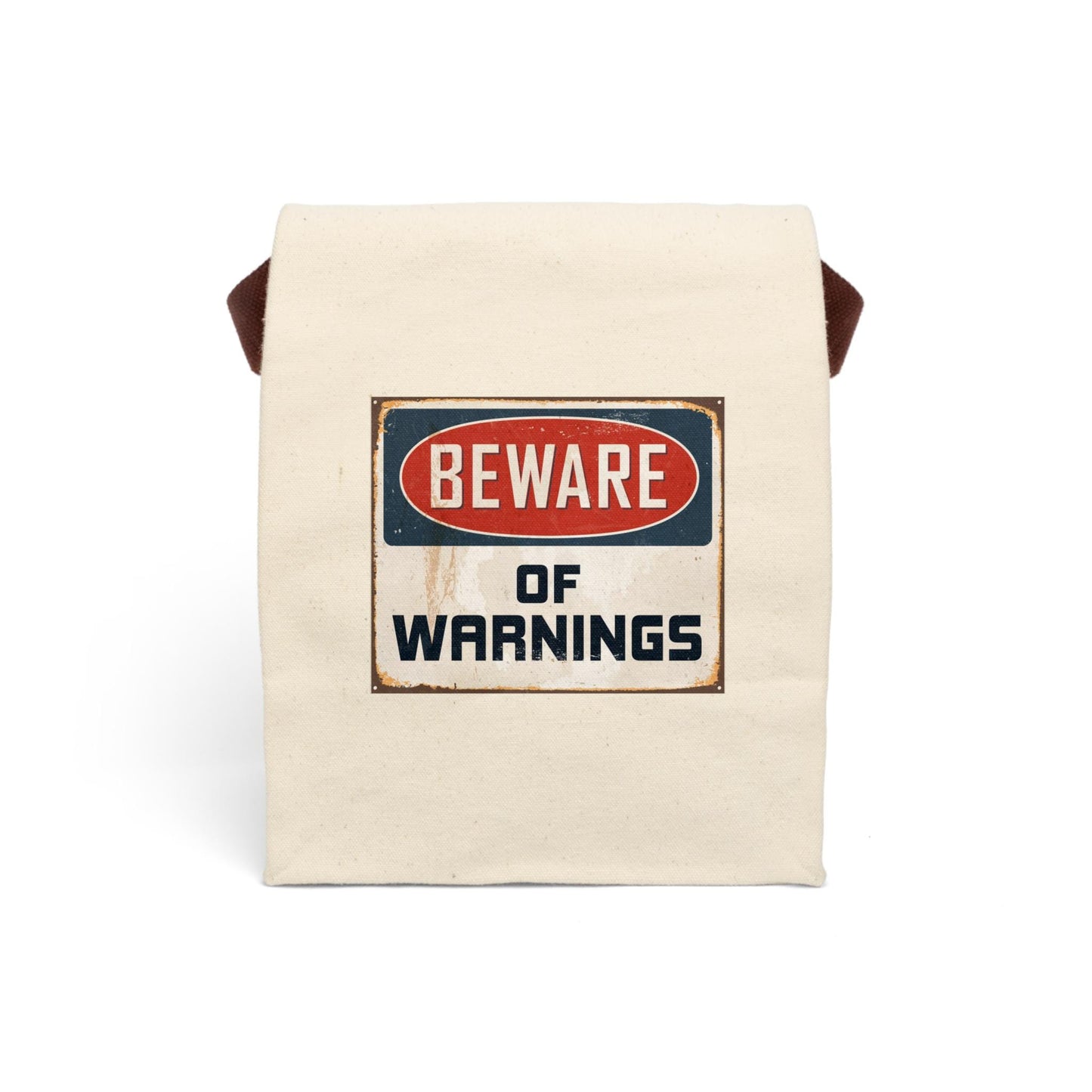 Sarcastic Canvas Lunch Bag With Strap: Eco-Friendly Foodie Gift