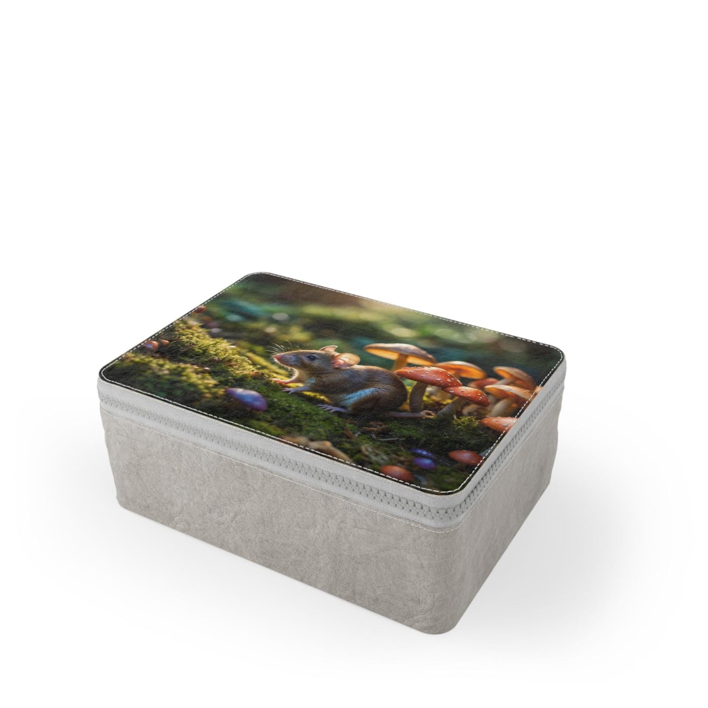 Enchanted Forest Mushrooms Mouse Paper Lunch Box: Reusable Food Storage
