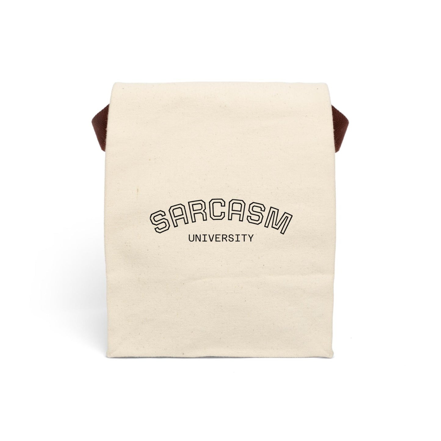 Sarcastic Cotton Canvas Lunch Bag: Eco-Friendly Vegan Tote Sustainable Gift