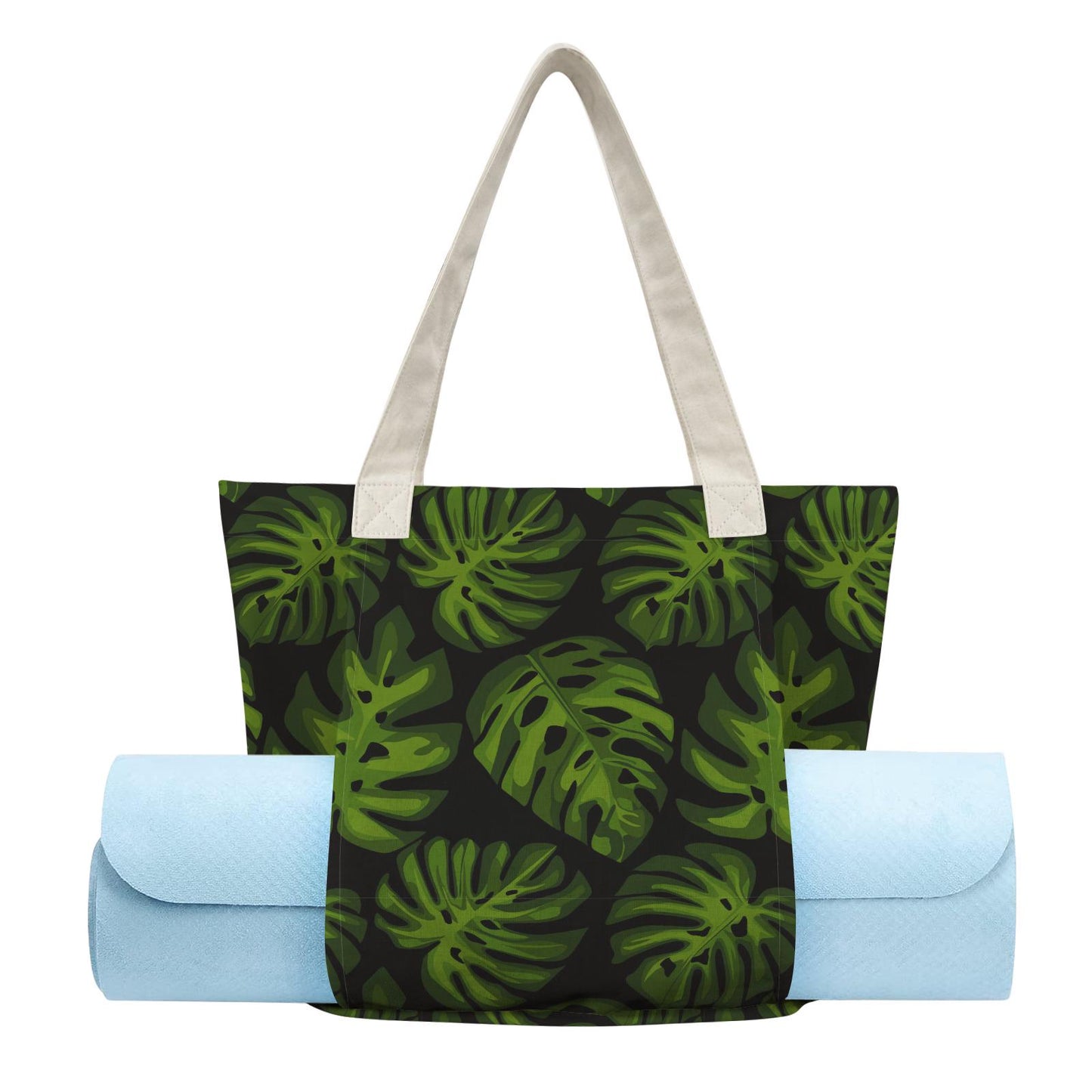 Large Retro Yoga Mat Tote with Outer Sleeve – Lightweight Gym & Pilates Bag