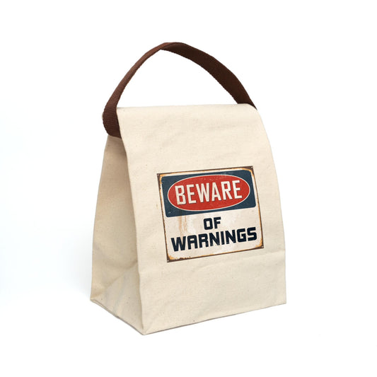 Sarcastic Canvas Lunch Bag With Strap: Eco-Friendly Foodie Gift