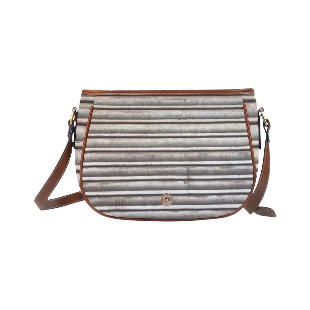Alternative Garage Door Saddle Bag - Grunge Industrial Crossbody Handbag