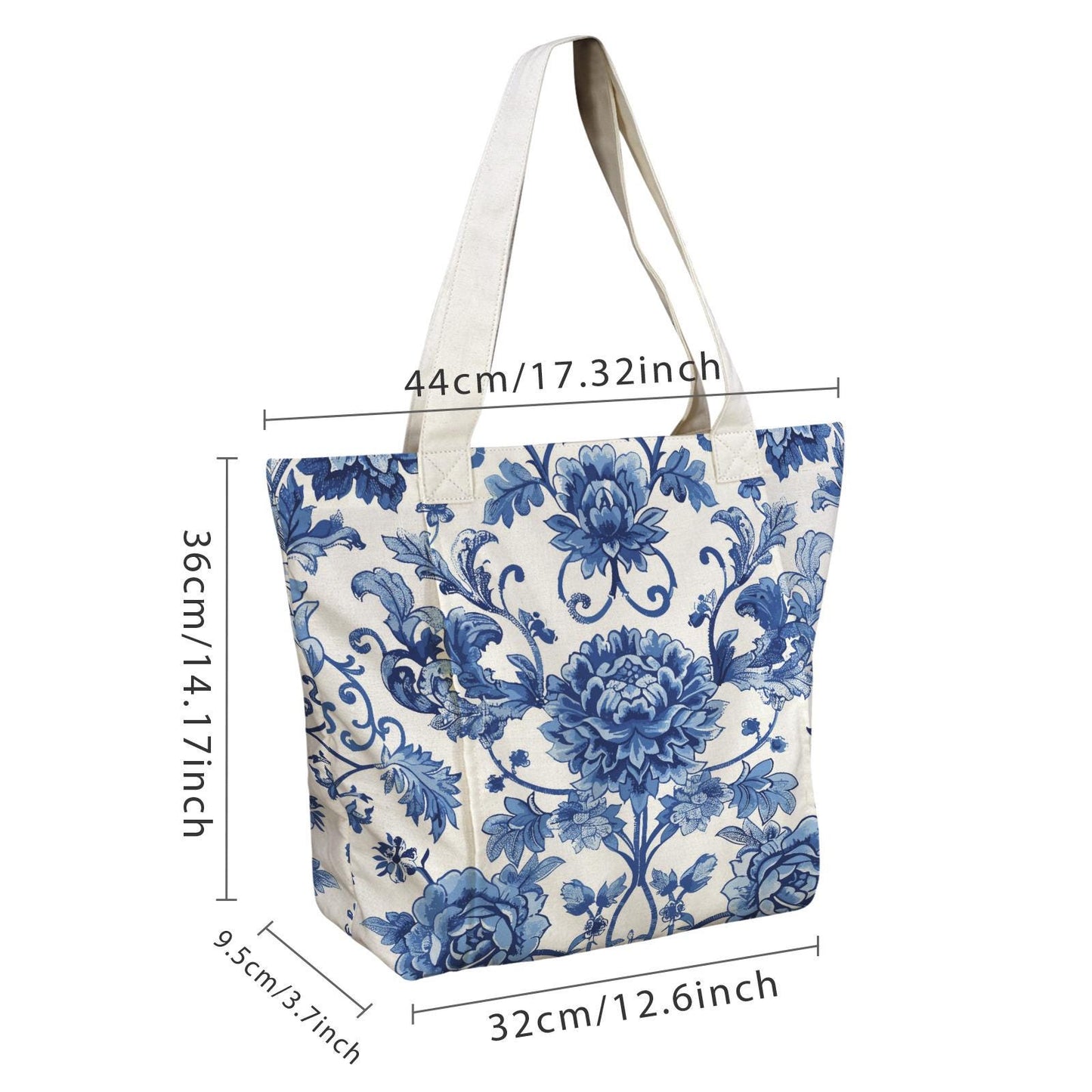 Toile de Jouy Yoga Tote Bag – French Vintage Mat Carrier